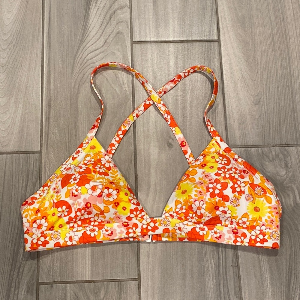 Aerie cross back bikini top size L